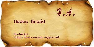 Hodos Árpád névjegykártya