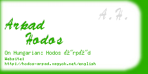 arpad hodos business card